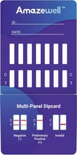 6 Panel Urine Drug Test Card - AMP-COC-MAMP-OPI-THC -BZO-Clia Waived - 100 Pack