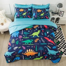 Dinosaur Bedding Full Size for Kids 7Pieces Dinosaur Comforter Set for Boys T...