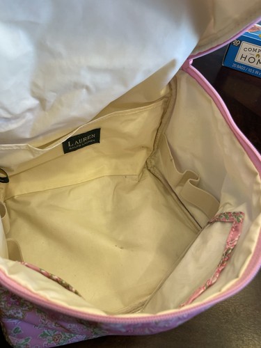 Borsa da viaggio vintage Lauren Ralph Lauren trucco cosmetico custodia paisley - Foto 3 di 5