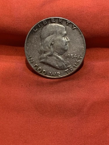 🔥🔥1954-D US Franklin 90% Silver Half Dollar Coin Tonned🔥🔥🔥