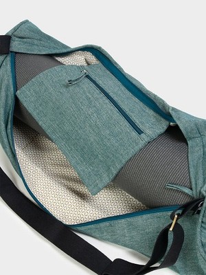 Yogastudio zweifarbige Yogamattentasche aus Bio-Baumwolle mit verstellbarem Schultergurt