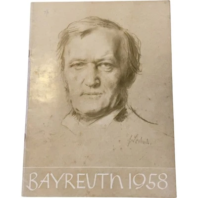 Bayreuth Festival Programme 1958 Opera Collectable Vintage Souvenir Booklet - Image 1 of 4