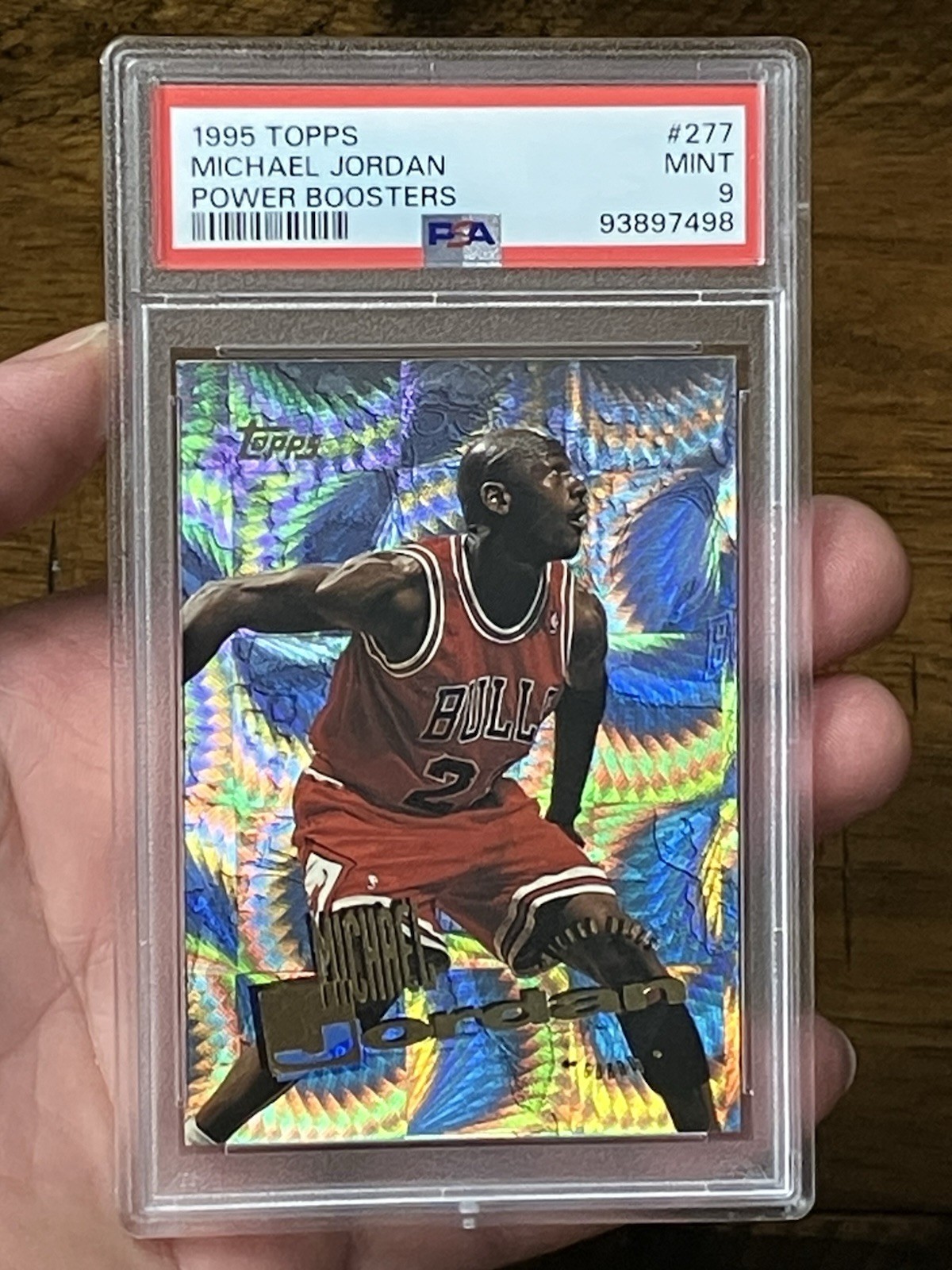 1995 Topps Power Boosters Michael Jordan #277 PSA 9 Mint Bulls Legend HOF