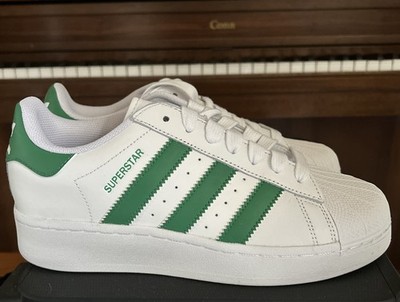 Size 9 - adidas Superstar XLG White Semi Court Green W