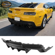 Fits 14-15 Chevy Camaro Ikon Style Rear Bumper Lip Diffuser Kit Matte Black Pp Fits 14-15 Chevy Camaro Ikon Style Rear Bumper Lip Diffuser Kit Matte Black Pp