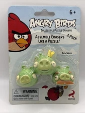 Angry Birds Pigs Series Collectible Puzzle Erasers 3-Pack - AGB7806 NRFP 2011
