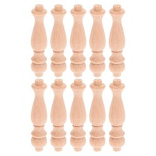 10pcs Wood Baluster Spindles Unpainted Wood Craft Unfinished Home Decorative