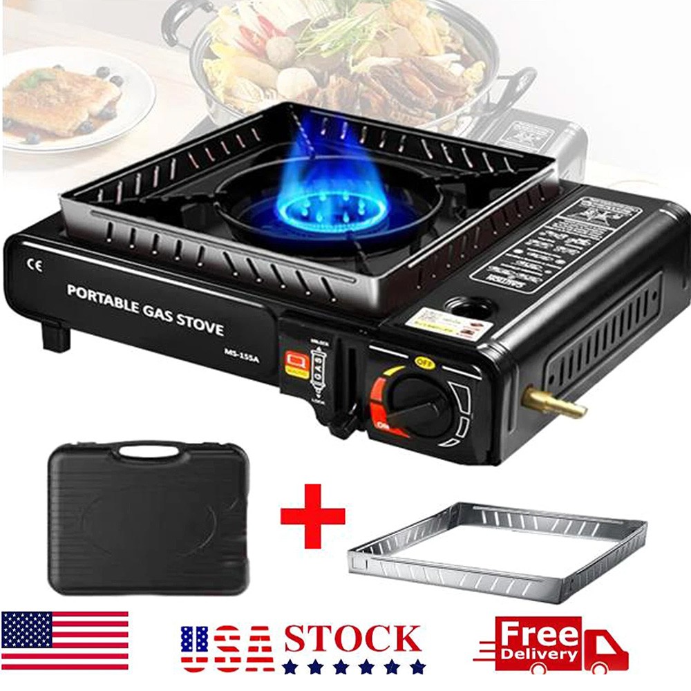 High-Power 3500W Butane Camping Stove with Brass Windproof C