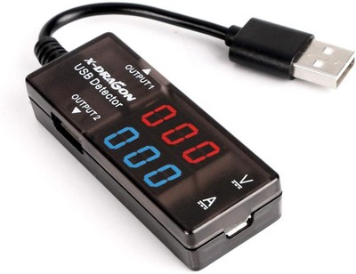 USB Messgerät Ladegerät Tester 7 Modi Voltmeter Amperemeter Rot Blau