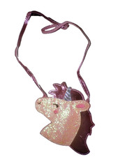 Girl's Glitter Embellished Unicorn Purse Bag- shoulder strap T3