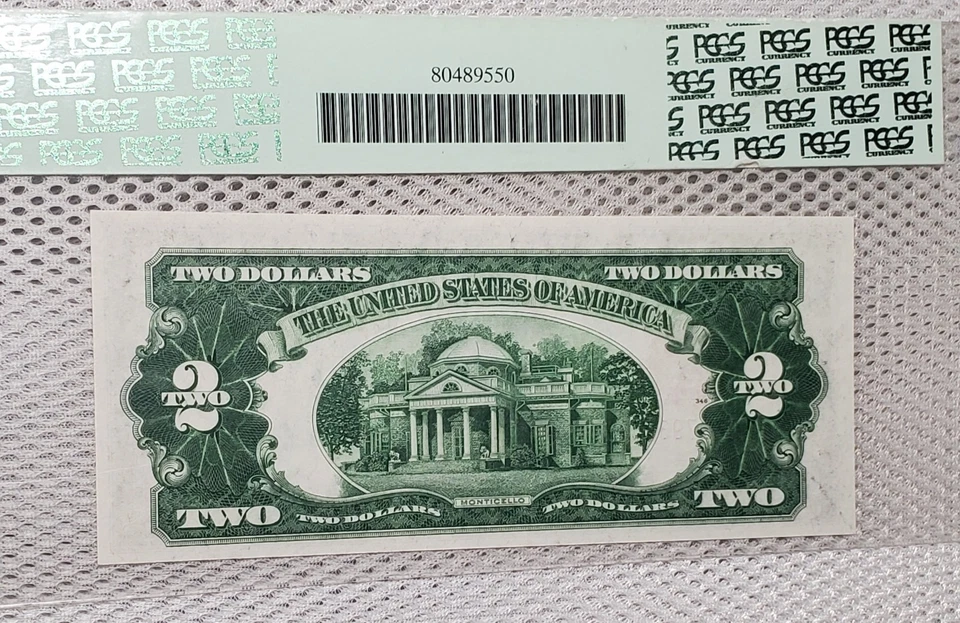 1928 F $2 United States Note Legal Tender Red Seal PCGS UNC 64PPQ - Image 4 of 4