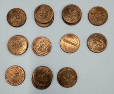 1969 Shell Oil States of the Union Coins Thirteen Colonies Mixed Lot READ