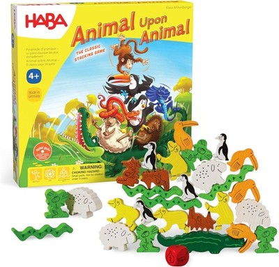 HABA Tier auf Tier Spiel STAPEL WACKELIG KINDER SPASS SPIEL