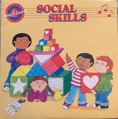 Sing & Learn ''Social Skills'' 1987 MacMillan LP 12'' Vinyl w/Activity Book