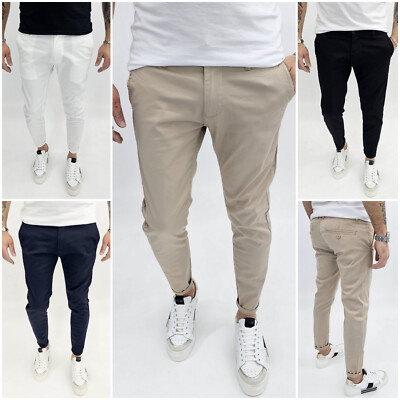 Pantalone Uomo Elastico cotone Capri Primaverile Tasche America