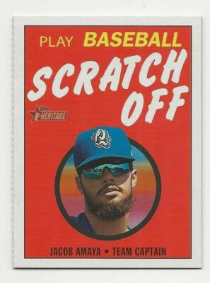 2020 Topps Heritage Minor JACOB AMAYA 1971 Scratch-Off Insert Quakes #28