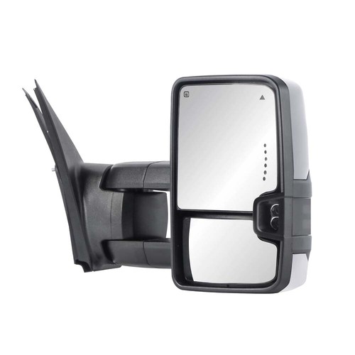 Chrome Power Fold Tow Mirrors White Running Light For 08-17 Sequoia 07-21 Tundra - Picture 9 of 16