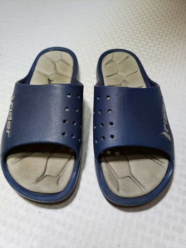 Sandali Rider Slides Slip On Acciaio Blu Made in Brazil Taglia US 11 EUR 44 - Foto 3 di 6