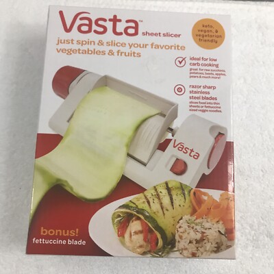 VASTA Vegatable & Fruit Sheet Slicer KETO VEGAN VEGETARIAN Spin and Slice *NEW*