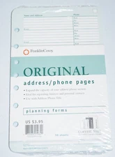 Franklin Covey Classic Size 5.5"x8.5" Original Lined Pages, 50 sheets - NEW