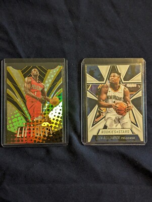 Zion Williamson Panini 2x Lot.  A 20-21 R&S, 23-24 Revolution Liftoff Diecut