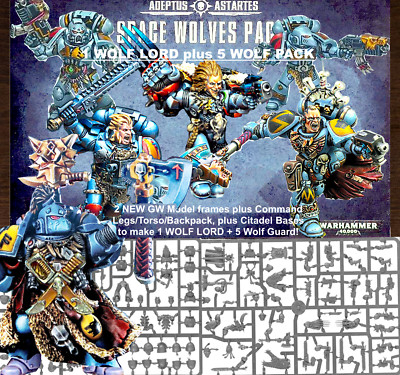 1 Custom GW WOLF LORD+5 SPACE WOLVES WOLFGUARD PACK~Games Workshop WARHAMMER 40K
