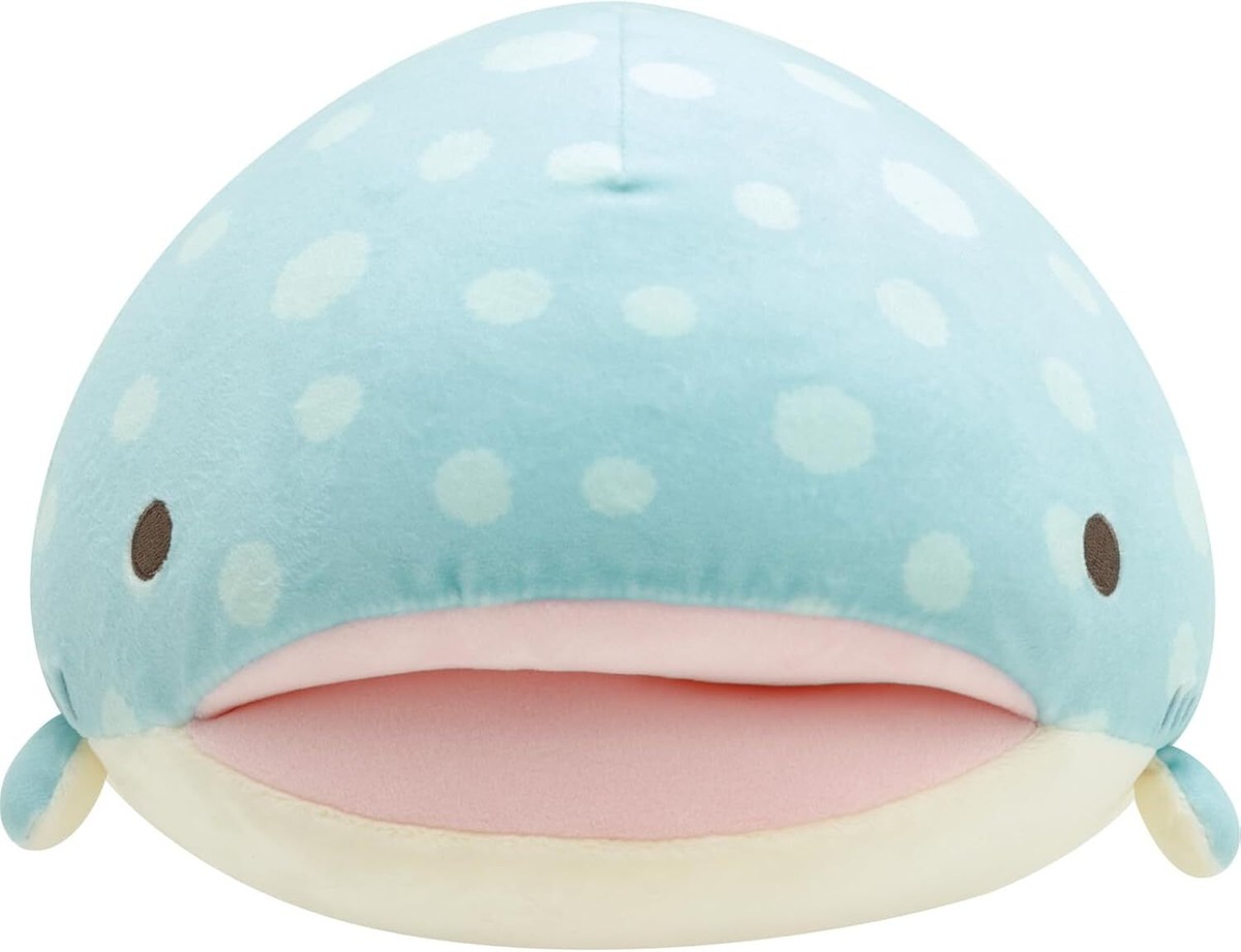 San-X Jinbesan whale shark Round Plush Toy Jinbei-san