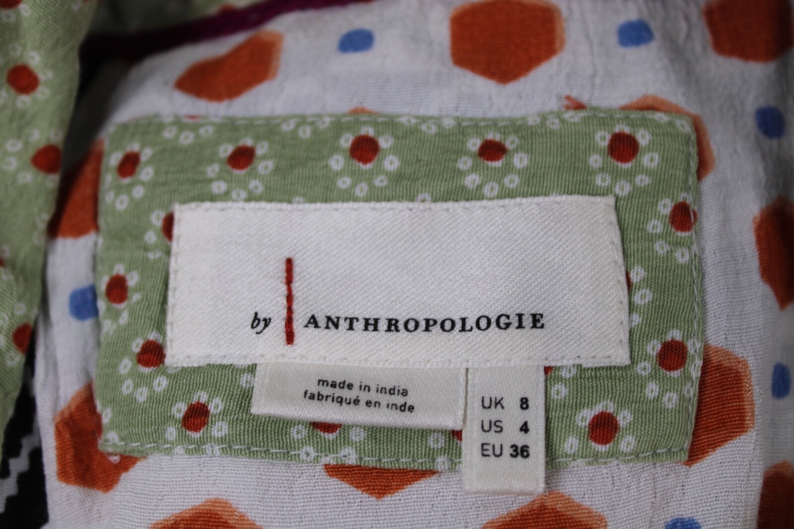 Anthropologie 4 Multicolor Patchwork Button-Front… - image 8