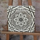 Antique 1880-1910 Craven Dunnill & Co. Tile Tint & Print Jackfield England