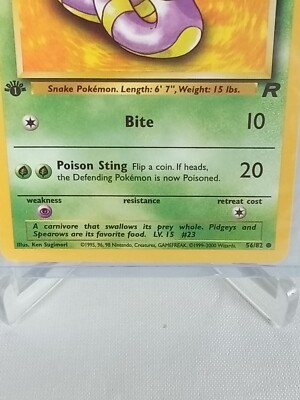 Ekans Hp 50 #56 Pokmon Card 1995 First Edition | eBay Ekans Hp 50 #56 Pokmon Card 1995 First Edition | eBay