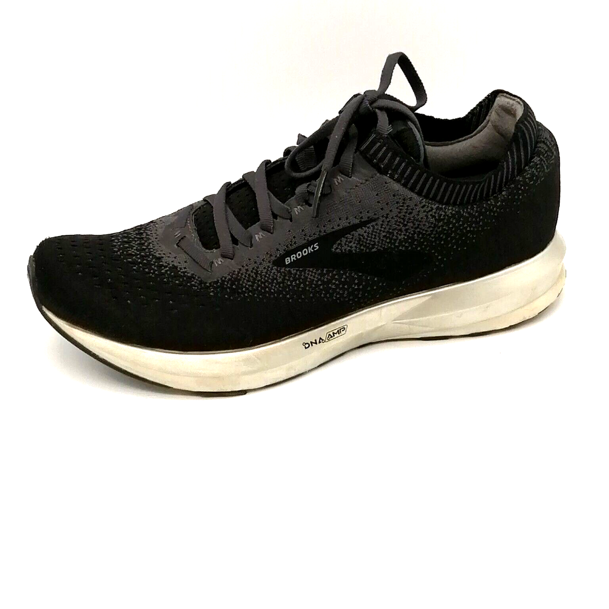 Brooks Womens Sneaker Levitate Black Gray Low Top Lace Up Walking Shoe