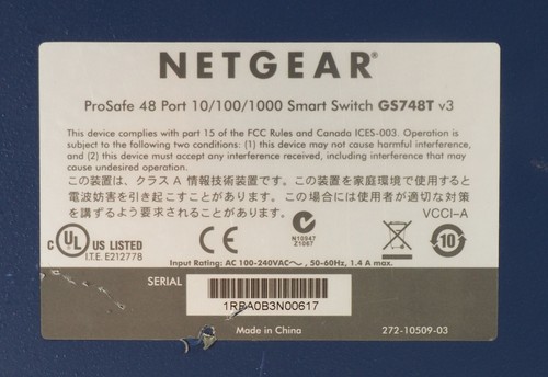NETGEAR 48-Port Gigabit Ethernet Smart Switch GS748T v3 - 第 8/8 張圖片