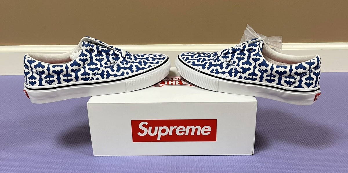 Supreme 21SS Vans Monogram S Logo Skate Era Royal Size 8.5 Supreme 21SS Vans Monogram S Logo Skate Era Royal Size 8.5