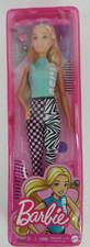 Barbie FASHIONISTAS Doll #158 Long Blonde Pigtails Wearing Teal Sport Top