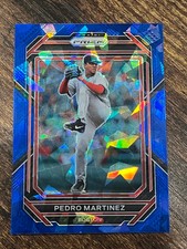 2023 Panini Prizm Pedro Martinez Blue Cracked Ice #202 Boston Red Sox HOF