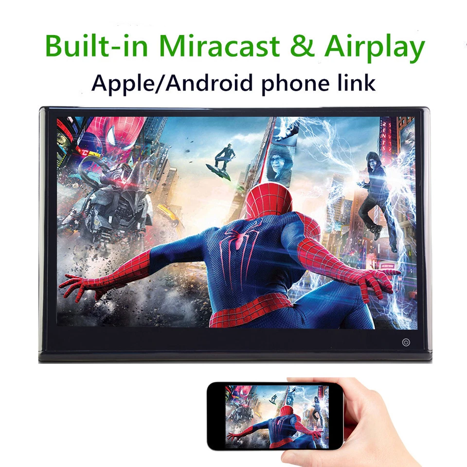 2X 13.3"Android 11 Car Headrest Monitor Screen WIFI BT USB HDMI TF 4G+64G 8-Core - Image 3 of 4