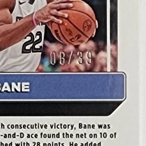 2022-23 Donruss Optic Black Velocity Desmond Bane Memphis Grizzlies /39 - Image 2 of 3