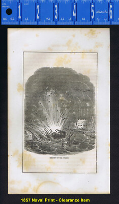 Explosion of the USS Intrepid - 1857 American Navy History