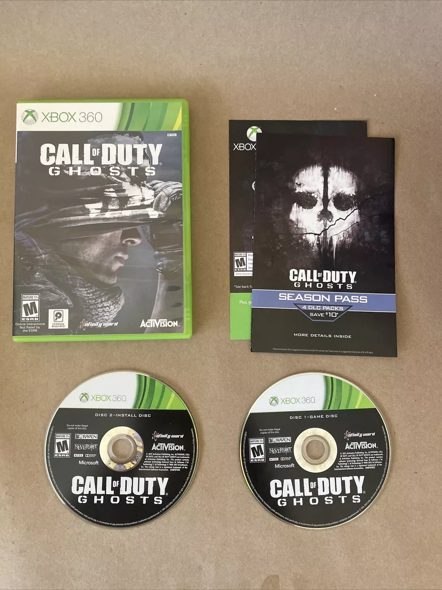 XBOX 360 Call Of Duty Ghosts DVD Install & Game Discs