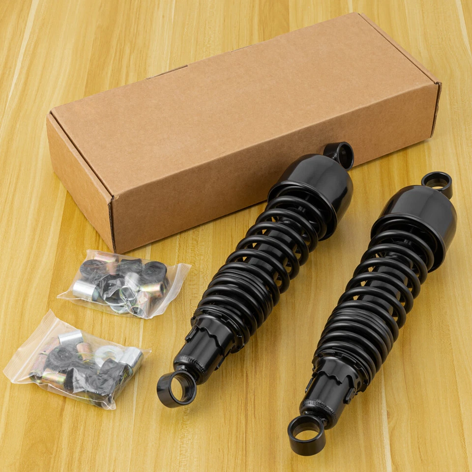 Kit de suspensión de amortiguadores traseros negros de 13" para 91-17 Harley Dyna Super Glide FXD FXDWG Foto 2 de 4