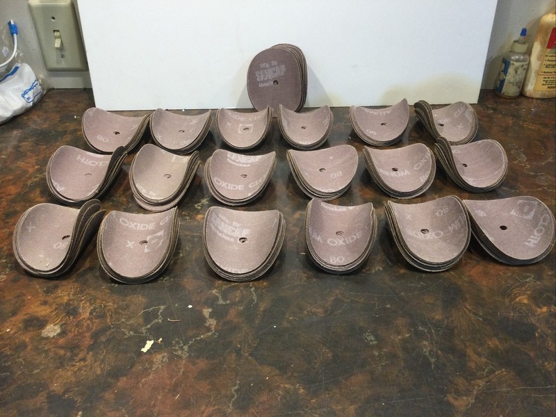Sancap 4 Inch Dia Cloth Sanding Discs 80 Grit Aluminum Oxide Lot Of 190