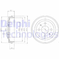 Delphi BF136 Bremstrommel FüR Autobianchi Fiat Lancia Seat Zastava