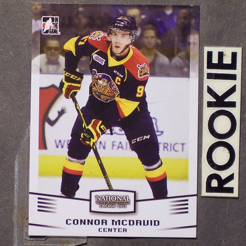 CONNOR McDAVID 2015 ITG Leaf National Chicago White #01  SP Pre ROOKIE Oilers - Picture 1 of 24