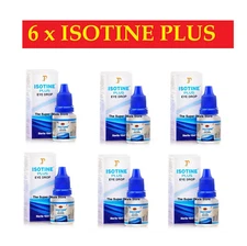 6 x ISOTINE PLUS 10ml Eye Drops Pure Herbal and 100% Genuine Eye Drops