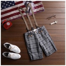 Men Overall Suspender Five Shorts Business Slim Pants Casual Trousers Exotic Fit