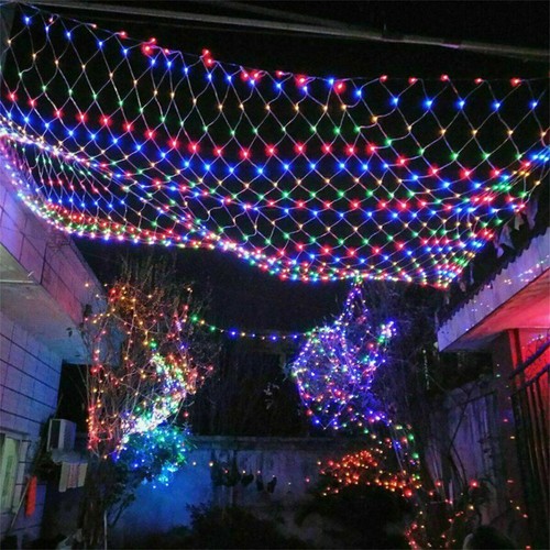 LEDs Net Mesh Lights Fairy String Curtain Lamp Christmas Wedding Party Decor US - Picture 21 of 32