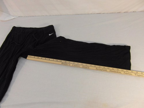 Children Youth Teen Girl's Nike Black W/ White Logo Cotton Spandex Tights 30883 - Picture 3 of 11