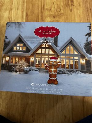 Inflatable decor ginger bread Santa Christmas