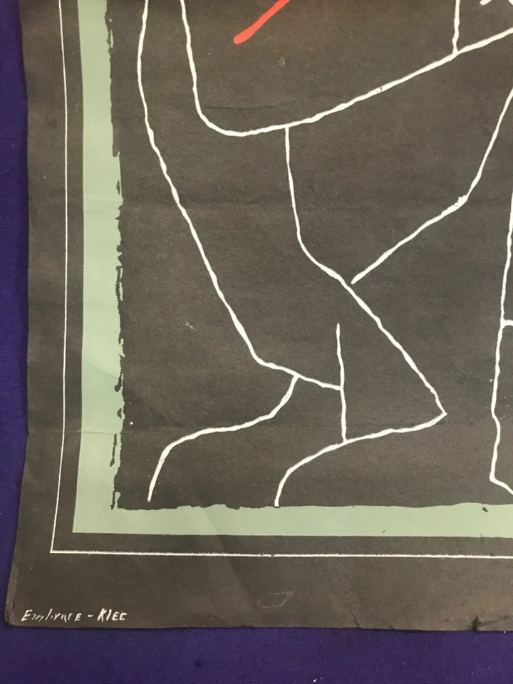 "Serigrafía vintage 1952 Paul Klee el abrazo 19 1/2"" x 14 3/4". PLACA FIRMADA Foto 2 de 4