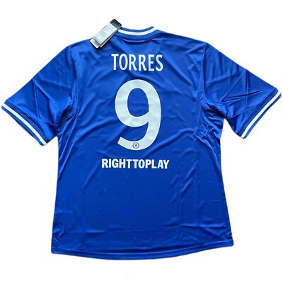 2013/14 Chelsea Home Jersey #9 TORRES XL adidas Soccer Champions